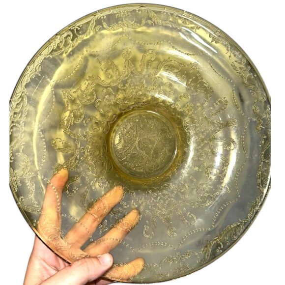 Vintage Yellow Federal Depression Glass Madrid Bowl - Picture 1 of 2
